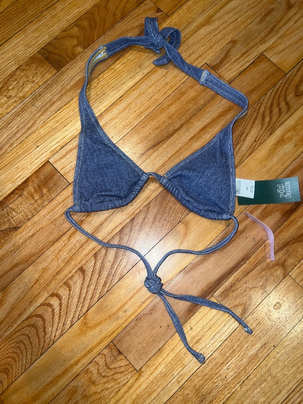 wild fable Blue Triangle Bikini Top